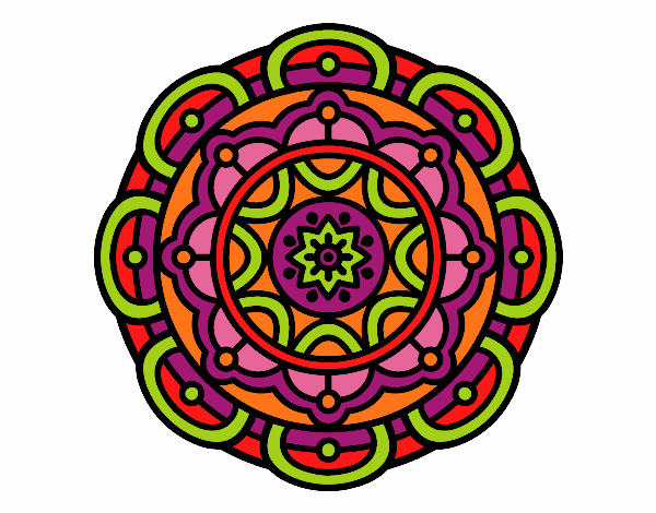 Dibujo Mandala para la relajación mental pintado por Mila06