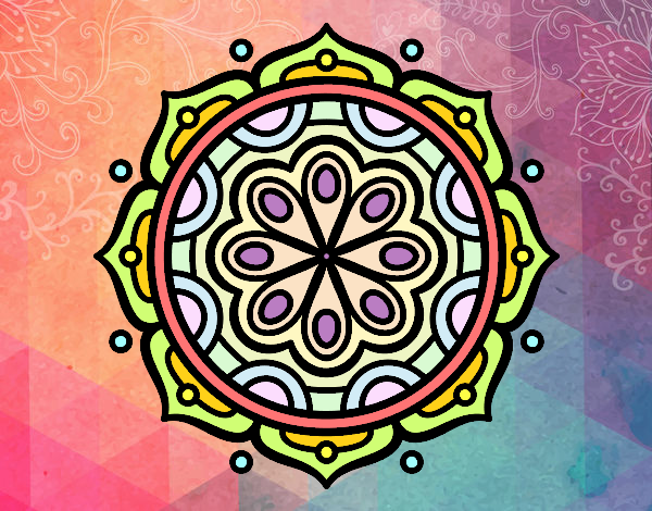 Dibujo Mandala para meditar pintado por Biankyss