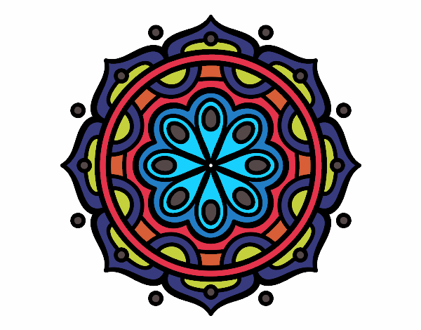 Dibujo Mandala para meditar pintado por Mila06