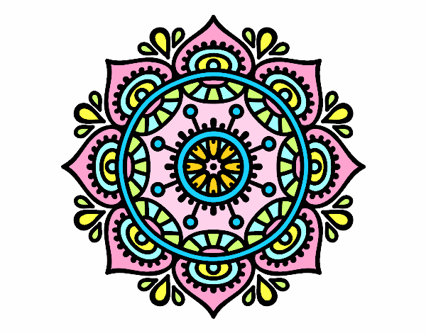 Dibujo Mandala para relajarse pintado por AMCR