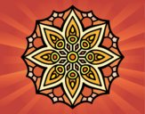 Dibujo Mandala simetría sencilla pintado por Biankyss