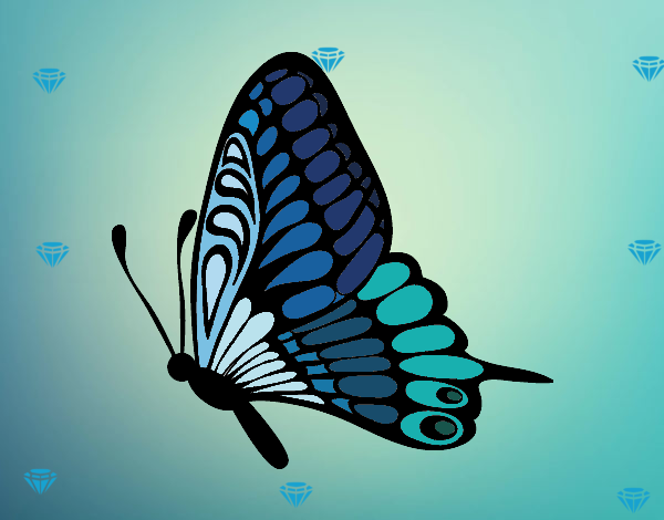 La mariposa azul.