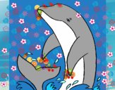 Dibujo Delfín chapoteando pintado por MARTICANTI