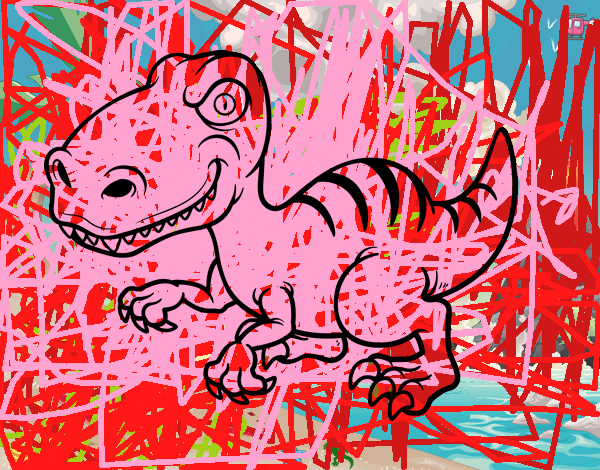 Dibujo Dinosaurio velociraptor pintado por VVVVVVVVV7