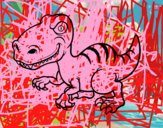Dibujo Dinosaurio velociraptor pintado por VVVVVVVVV7