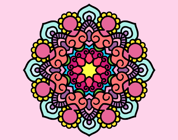 Dibujo Mandala reunión pintado por vimagame