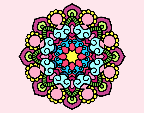 Dibujo Mandala reunión pintado por vimagame