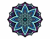 Dibujo Mandala simetría sencilla pintado por Steffanyy