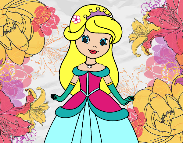 Dibujo Princesa bella pintado por abineyra