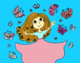 Dibujo Princesa de las mariposas pintado por Catiest