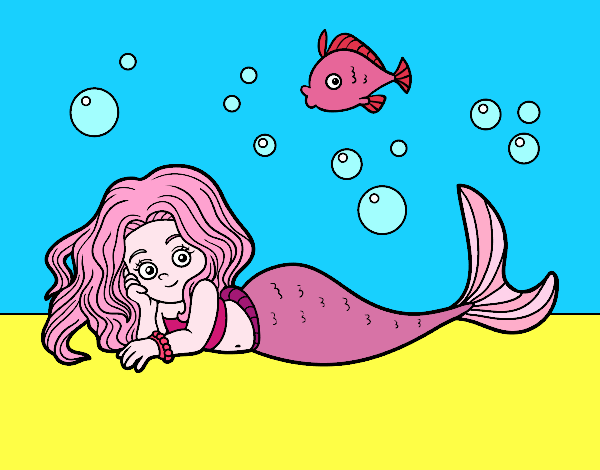 Dibujo Sirena Bonita pintado por dandanhooo