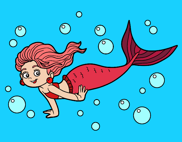 Dibujo Sirena del mar pintado por dandanhooo