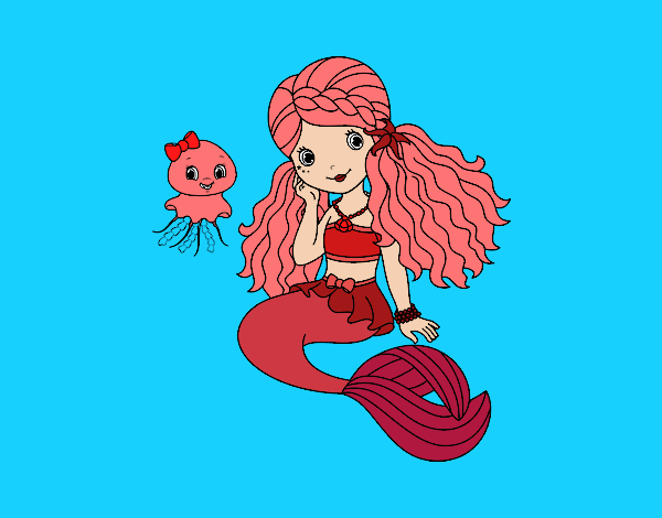 Dibujo Sirena y medusa pintado por dandanhooo