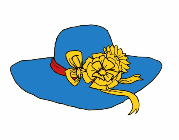 sombrero con  flores