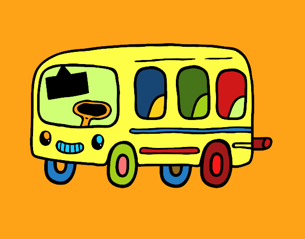 Dibujo Un autobús escolar pintado por stocn