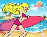 Dibujo Barbie corre al agua pintado por ariamna 