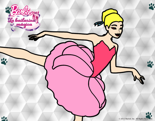 Dibujo Barbie en primer arabesque pintado por felicityfo