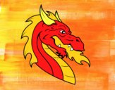 Dibujo Cabeza de dragón europeo pintado por MARTICANTI