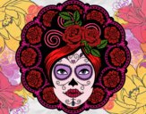 Dibujo Calavera mejicana femenina pintado por evaglam
