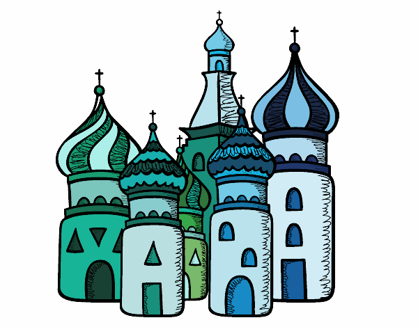 Dibujo Catedral de San Basilio de Moscú pintado por KiShySashA