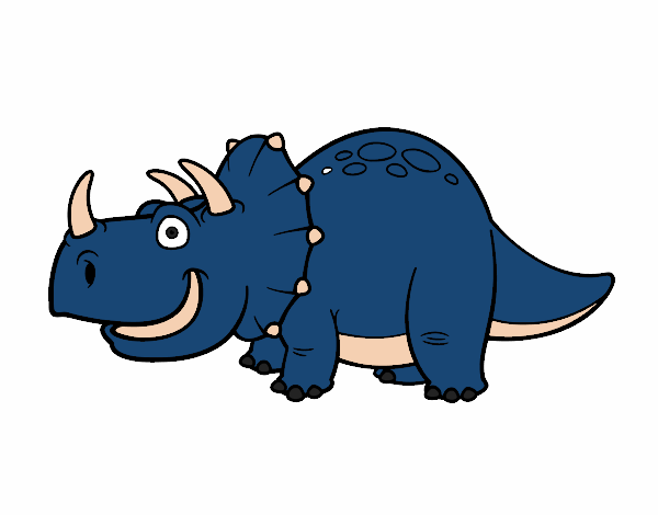 Dibujo Dino Triceratops pintado por Luccario