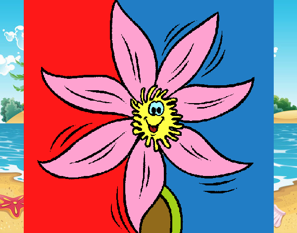 Dibujo Flor 2a pintado por matimanent