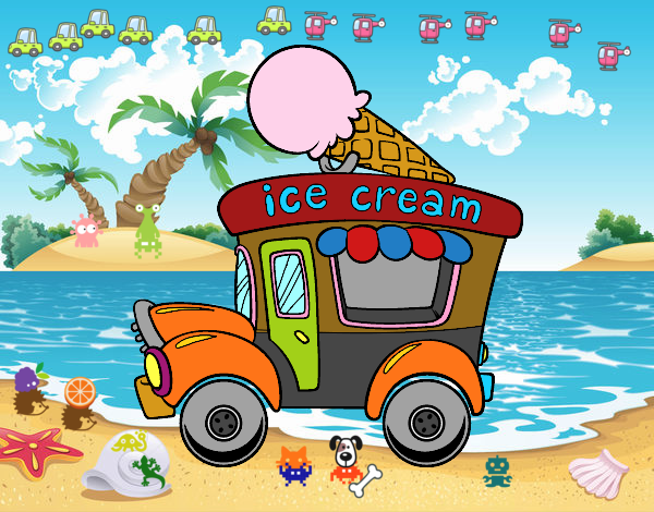 Dibujo Food truck de helados pintado por matimanent
