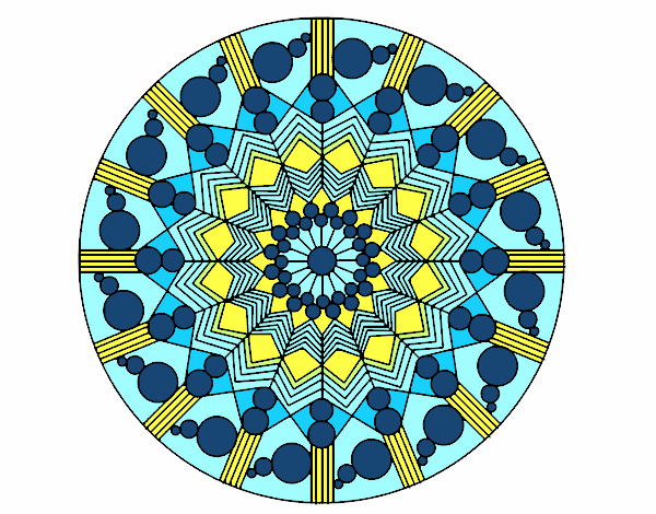 Dibujo Mandala flor con círculos pintado por Mila06