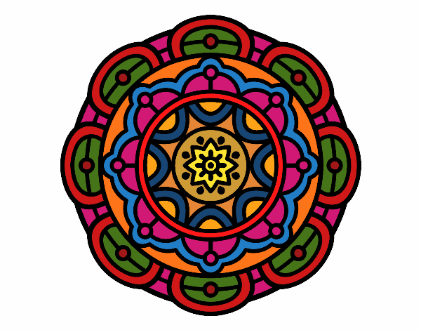 Dibujo Mandala para la relajación mental pintado por CHECHILIA1