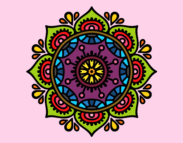 Dibujo Mandala para relajarse pintado por AMITOUFO