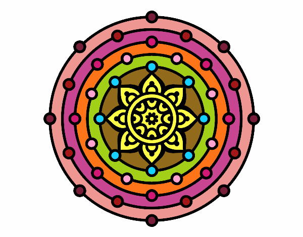 Dibujo Mandala sistema solar pintado por CHECHILIA1