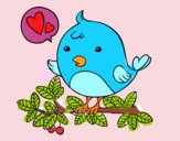 Dibujo Pájaro de Twitter pintado por camilaam
