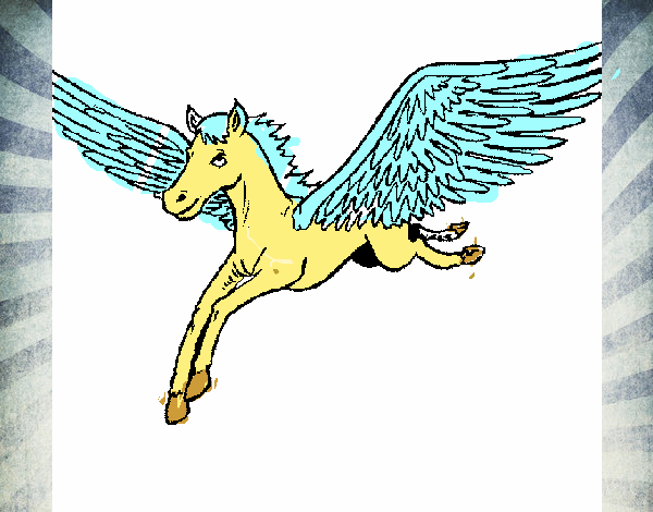 Dibujo Pegaso al vuelo pintado por camilaam