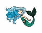 Dibujo Sirena flotando pintado por KiShySashA