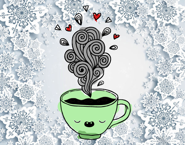 Dibujo Taza de café kawaii pintado por camilaam