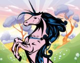 Dibujo Unicornio mágico pintado por camilaam