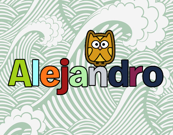 Dibujo Alejandro pintado por camilaam