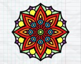 Dibujo Mandala simetría sencilla pintado por hjgt