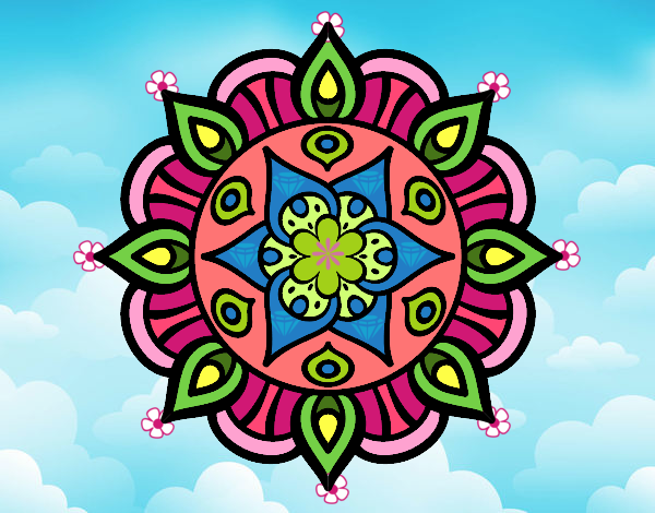 Dibujo Mandala vida vegetal pintado por LluDraws