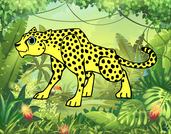 Dibujo Un leopardo pintado por estrellaud