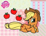 Dibujo Applejack y sus manzanas pintado por jazminosan