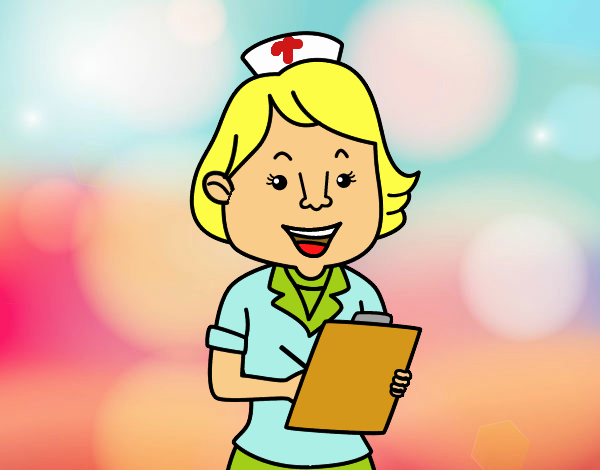 Dibujo Enfermera sonriente pintado por vicky12345