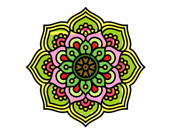Dibujo Mandala flor de la concentración pintado por silviajudi