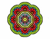 Dibujo Mandala mosaico modernista pintado por silviajudi