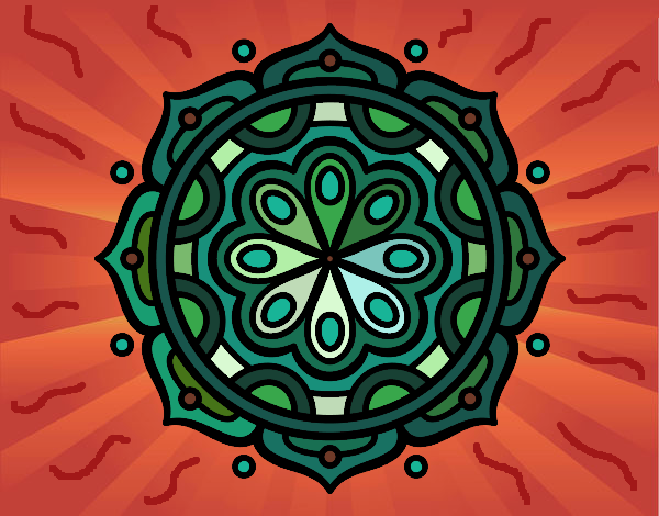 Dibujo Mandala para meditar pintado por CLAUEMI