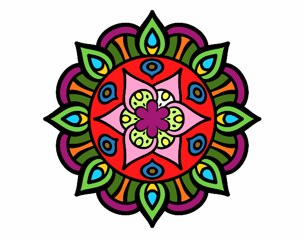 Dibujo Mandala vida vegetal pintado por cayo
