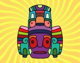 Dibujo Máscara mexicana de rituales pintado por PepeArroba