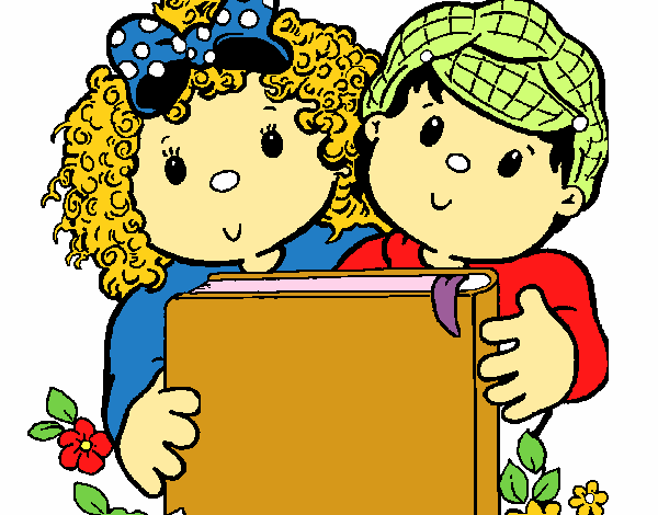 Niños con libros