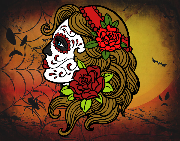 Dibujo Tatuaje de Catrina pintado por xavi-7