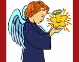 Dibujo Ángel y estrella pintado por CLAUEMI